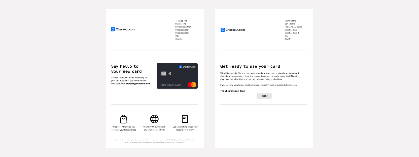 Example of a custom card carrier